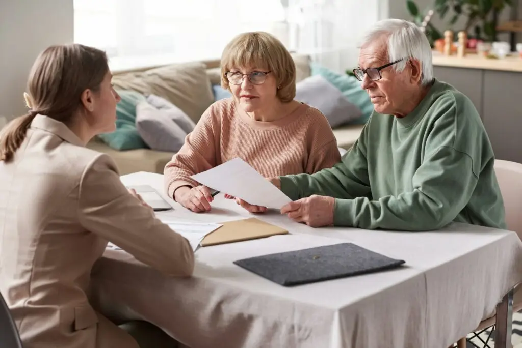 Couple have a consultation with financial advisor