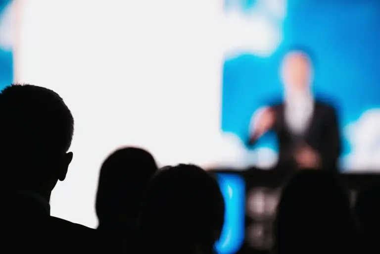 Presentation Of A Speaker On The Stage