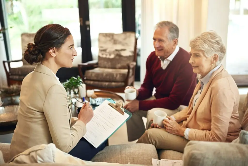 Shot of a senior couple getting advice from their financial consultant