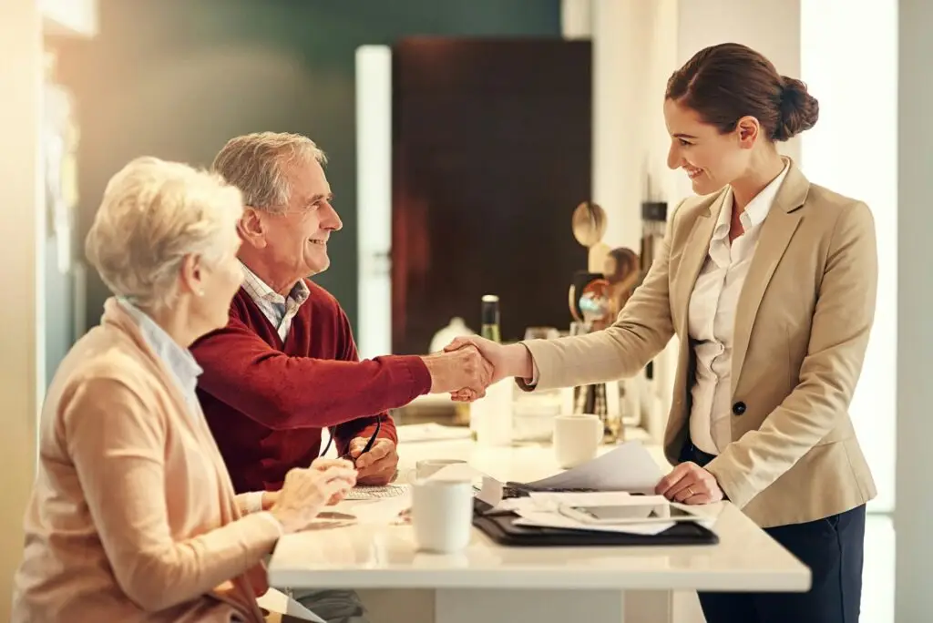 Shot of a senior couple getting advice from their financial consultant